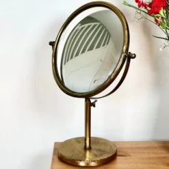 Darthome Limited Gold Convex Adjustable Table Mirror