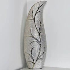 Darthome Limited Champagne Silver Slender Leaf Vase