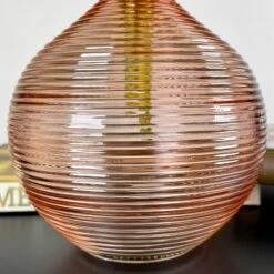 Darthome Limited Pink Ribbed Glass Bottle Vase -Decor Garden Shop IMG E4844 edited176