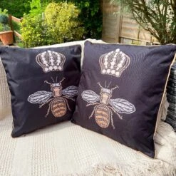Darthome Limited Black Queen Bee Outdoor Cushion 13 Darthome Limited Black Queen Bee Outdoor Cushion -Decor Garden Shop IMG E4851 edited182