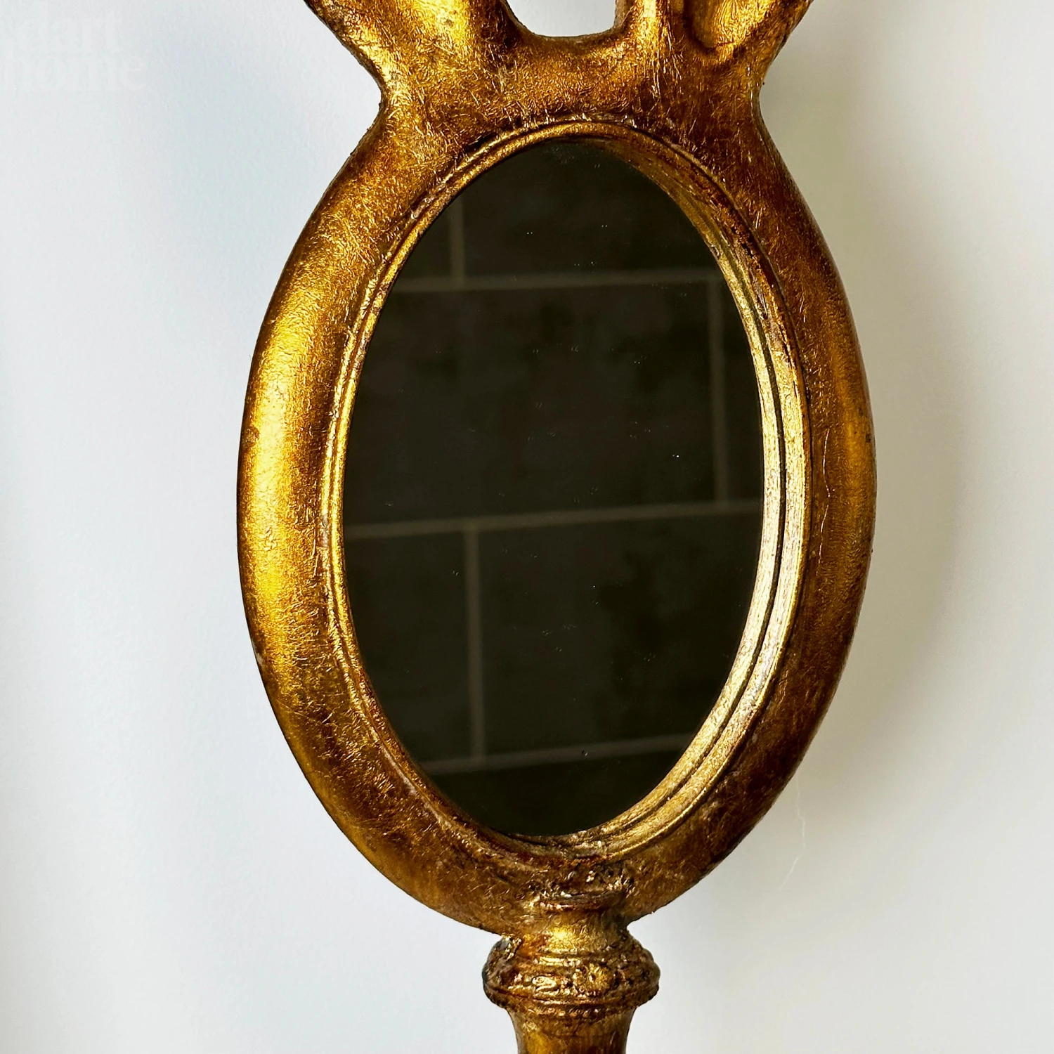 Darthome Limited Antique Gold Rabbit Ears Table Mirror 4 Darthome Limited Antique Gold Rabbit Ears Table Mirror - Image 4