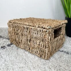 Darthome Limited Natural Lidded Seagrass Hampers -Decor Garden Shop IMG E4995