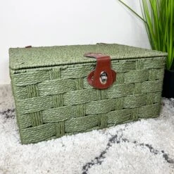 Darthome Limited Forest Green Paper Rope Storage Hampers -Decor Garden Shop IMG E5076