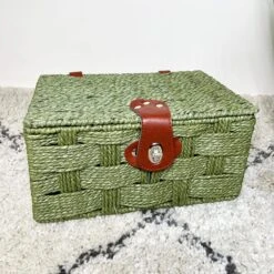 Darthome Limited Forest Green Paper Rope Storage Hampers -Decor Garden Shop IMG E5088