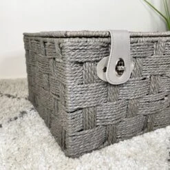 Darthome Limited Grey Paper Rope Storage Hampers -Decor Garden Shop IMG E5098