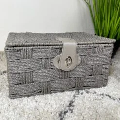 Darthome Limited Grey Paper Rope Storage Hampers -Decor Garden Shop IMG E5113