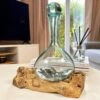 Darthome Limited Molten Glass Decanter Teak Root Stand