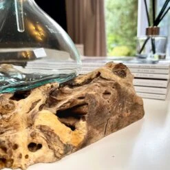 Darthome Limited Molten Glass Decanter Teak Root Stand 16 Darthome Limited Molten Glass Decanter Teak Root Stand -Decor Garden Shop IMG E5278 edited21