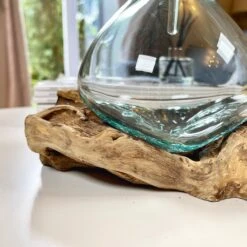Darthome Limited Molten Glass Decanter Teak Root Stand 17 Darthome Limited Molten Glass Decanter Teak Root Stand -Decor Garden Shop IMG E5279 edited22