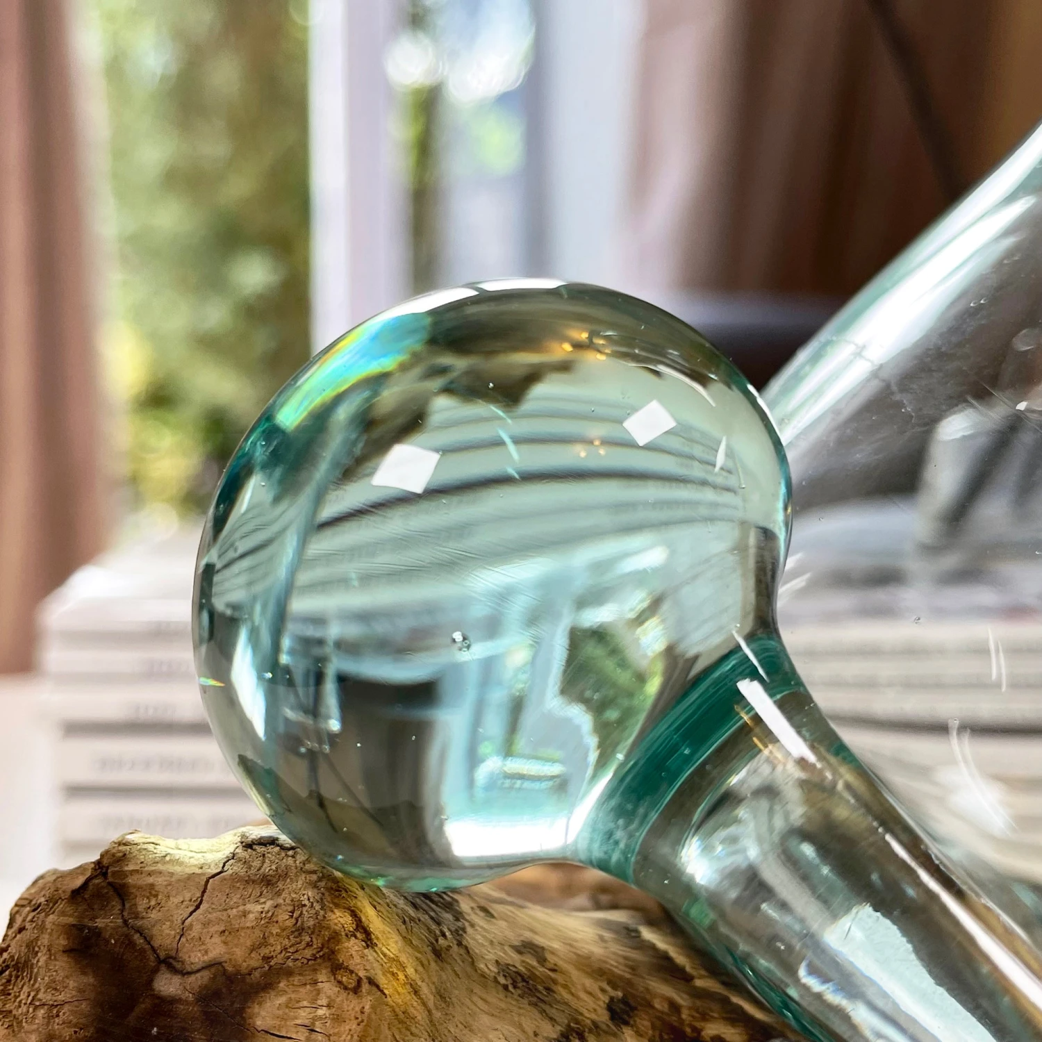 Darthome Limited Molten Glass Decanter Teak Root Stand 11 Darthome Limited Molten Glass Decanter Teak Root Stand - Image 11