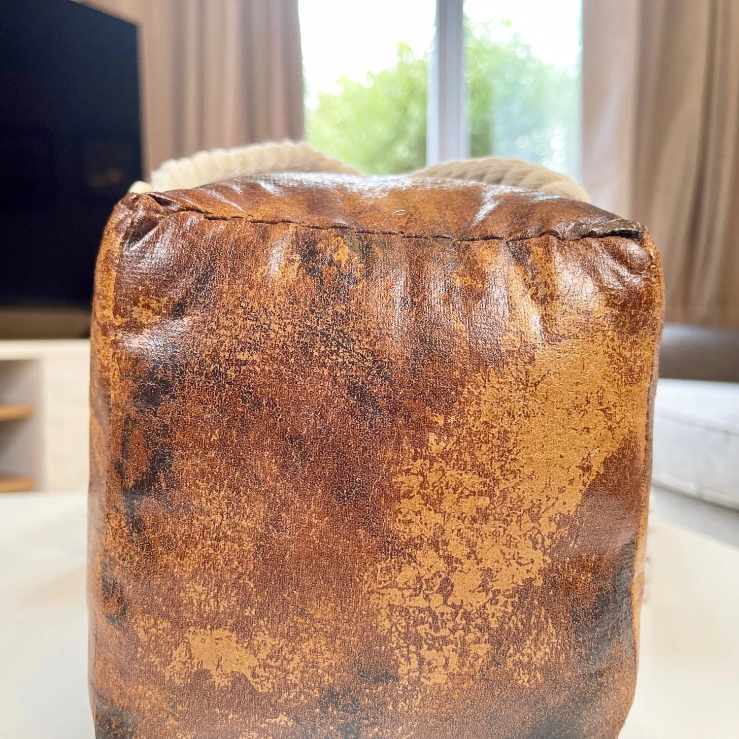 Darthome Limited Faux Leather Welcome Cube Doorstop 7 Darthome Limited Faux Leather Welcome Cube Doorstop - Image 7