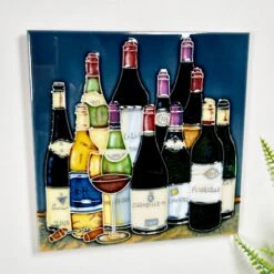 Darthome Limited Wine Cellar Selection Ceramic Art Tile 8x8"