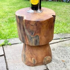 Darthome Limited Round Fluted Teak Root Table