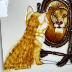 Darthome Limited Reflection Of A Lion Ceramic Art Tile 8x8" -Decor Garden Shop IMG E5360
