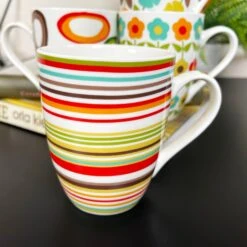 Darthome Limited Ceramic Set Of 4 Retro 70s Mugs 350ml -Decor Garden Shop IMG E5460