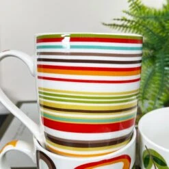 Darthome Limited Ceramic Set Of 4 Retro 70s Mugs 350ml -Decor Garden Shop IMG E5465