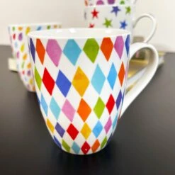 Darthome Limited Ceramic Set Of 4 Bright Spark Mugs 350ml -Decor Garden Shop IMG E5503