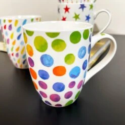 Darthome Limited Ceramic Set Of 4 Bright Spark Mugs 350ml -Decor Garden Shop IMG E5504