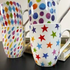 Darthome Limited Ceramic Set Of 4 Bright Spark Mugs 350ml -Decor Garden Shop IMG E5507