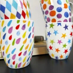 Darthome Limited Ceramic Set Of 4 Bright Spark Mugs 350ml -Decor Garden Shop IMG E5508