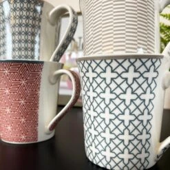 Darthome Limited Bone China Set Of 4 Geometric Mugs 380ml -Decor Garden Shop IMG E5523