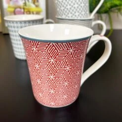 Darthome Limited Bone China Set Of 4 Geometric Mugs 380ml -Decor Garden Shop IMG E5529