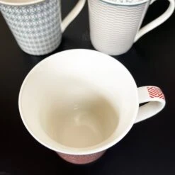 Darthome Limited Bone China Set Of 4 Geometric Mugs 380ml -Decor Garden Shop IMG E5530