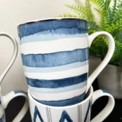 Darthome Limited Set Of 4 Coral Blue Mugs 350ml -Decor Garden Shop IMG E5561