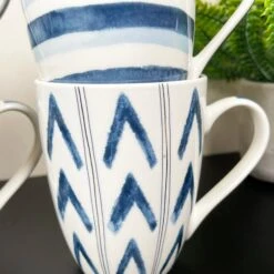 Darthome Limited Set Of 4 Coral Blue Mugs 350ml -Decor Garden Shop IMG E5564