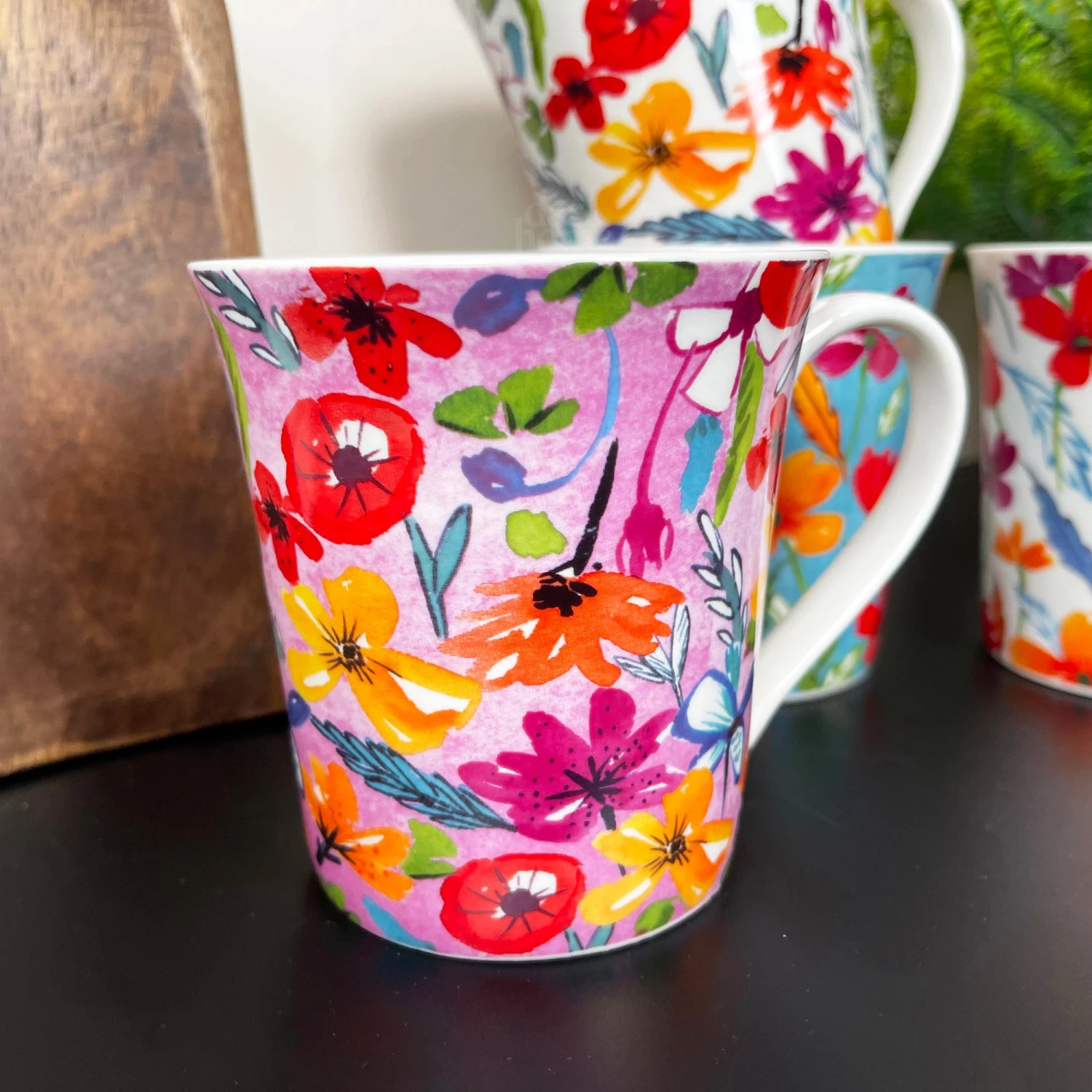 Darthome Limited Set Of 4 Full Floral Bloom Mugs 380ml 2 Darthome Limited Set Of 4 Full Floral Bloom Mugs 380ml - Image 2