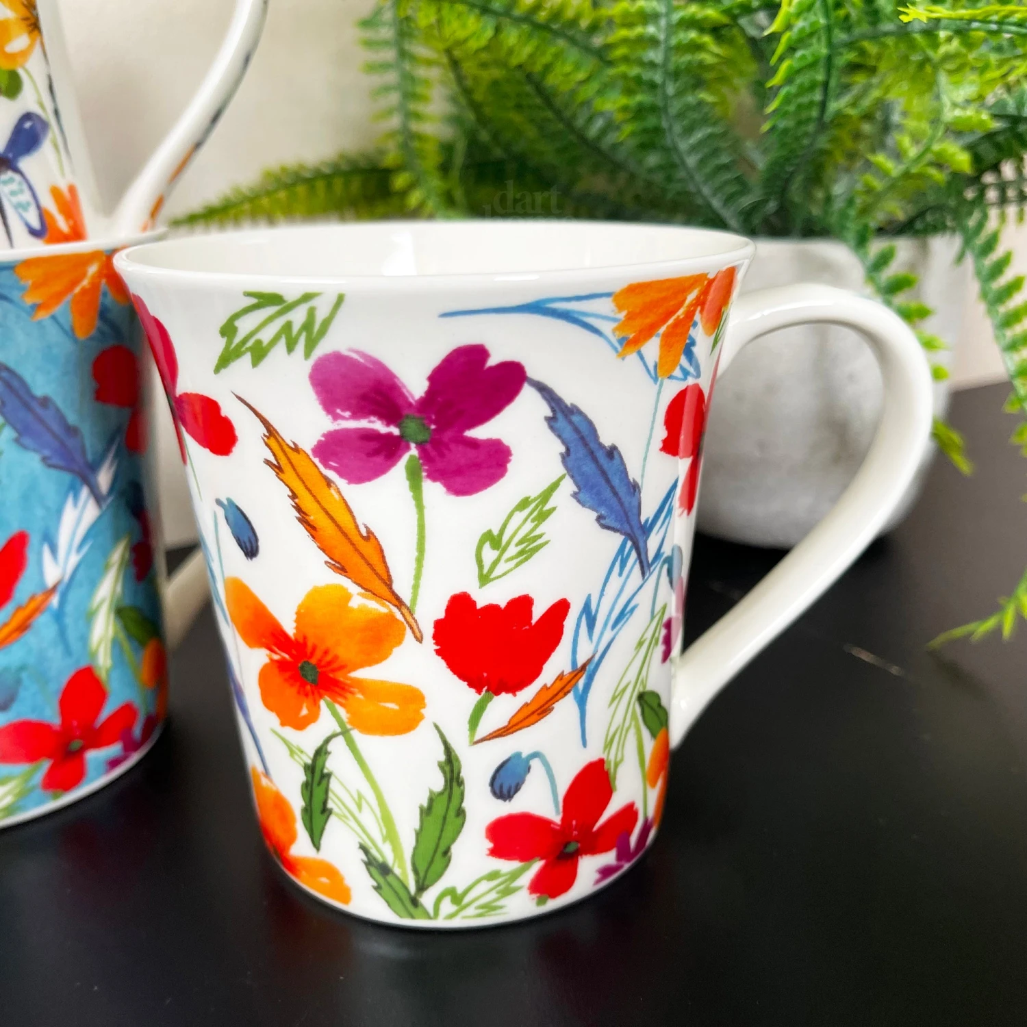 Darthome Limited Set Of 4 Full Floral Bloom Mugs 380ml 3 Darthome Limited Set Of 4 Full Floral Bloom Mugs 380ml - Image 3