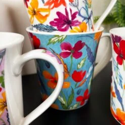 Darthome Limited Set Of 4 Full Floral Bloom Mugs 380ml 14 Darthome Limited Set Of 4 Full Floral Bloom Mugs 380ml -Decor Garden Shop IMG E5586