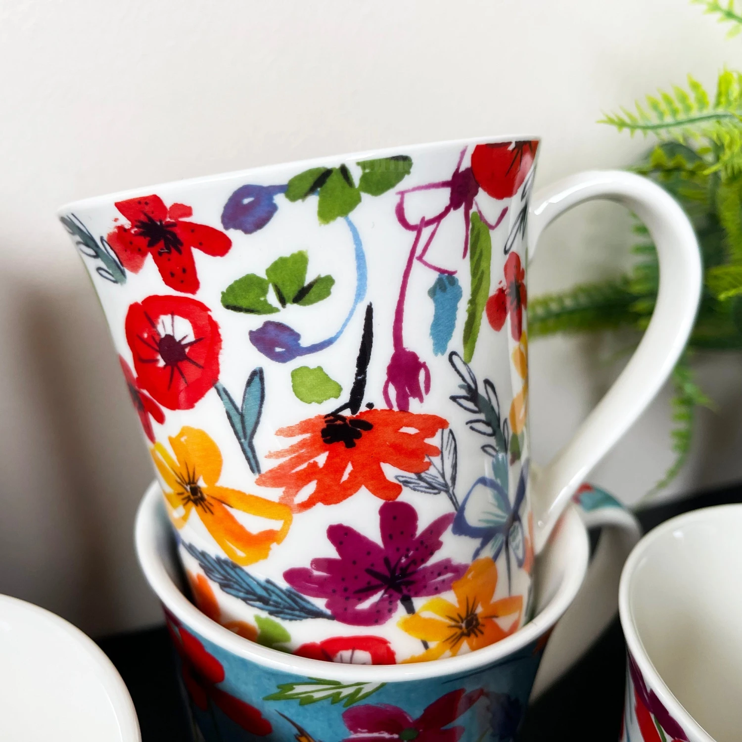 Darthome Limited Set Of 4 Full Floral Bloom Mugs 380ml 5 Darthome Limited Set Of 4 Full Floral Bloom Mugs 380ml - Image 5