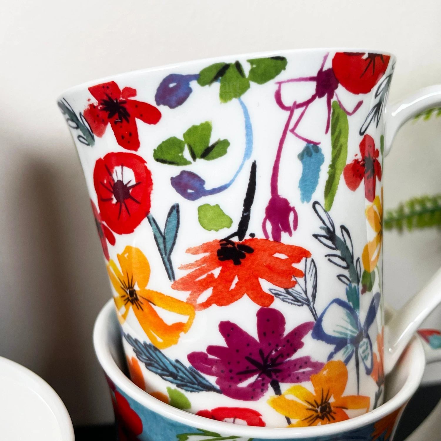Darthome Limited Set Of 4 Full Floral Bloom Mugs 380ml 8 Darthome Limited Set Of 4 Full Floral Bloom Mugs 380ml - Image 8