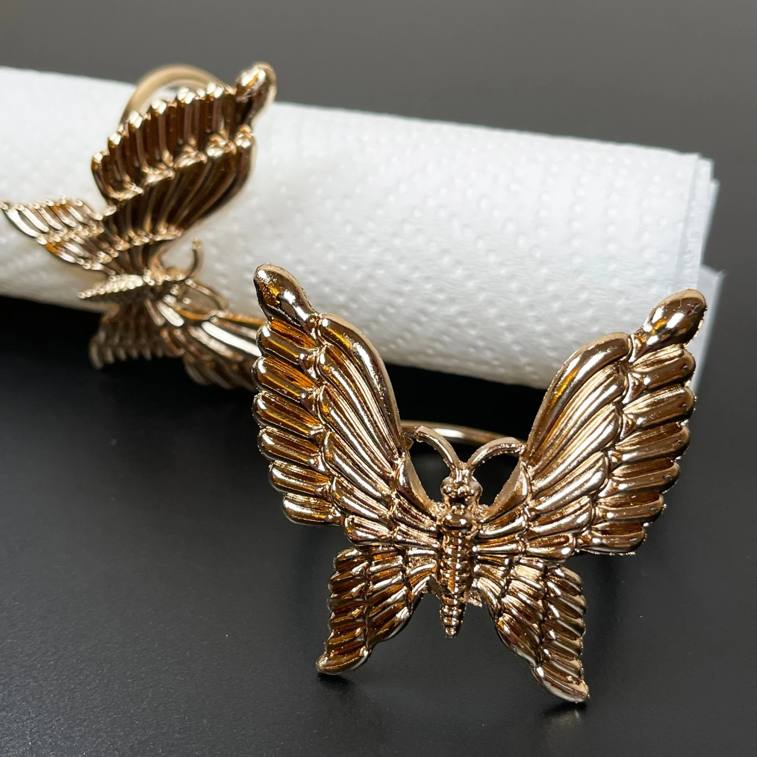 Darthome Limited Set Of 2 Gold Butterfly Napkin Rings 1 Darthome Limited Set Of 2 Gold Butterfly Napkin Rings