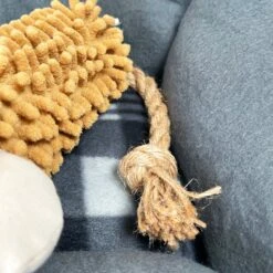 Darthome Limited Shaggy Monkey Squeaky Dog Toy With Rope Tail -Decor Garden Shop IMG E6030 1