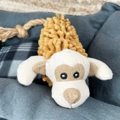 Darthome Limited Shaggy Monkey Squeaky Dog Toy With Rope Tail 14 Darthome Limited Shaggy Monkey Squeaky Dog Toy With Rope Tail -Decor Garden Shop IMG E6032