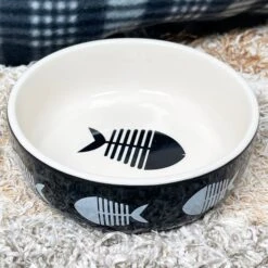 Darthome Limited Black Fish Outline Cat Bowl -Decor Garden Shop IMG E6074
