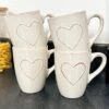 Darthome Limited 300ml Love Heart Mugs Set Of 4