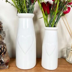 Darthome Limited Set Of 2 Heart Bottle Vases