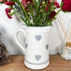 Darthome Limited Faded Grey Love Heart Jug Vase