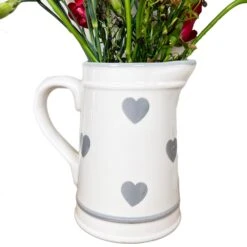 Darthome Limited Faded Grey Love Heart Jug Vase 11 Darthome Limited Faded Grey Love Heart Jug Vase -Decor Garden Shop IMG E6150copy