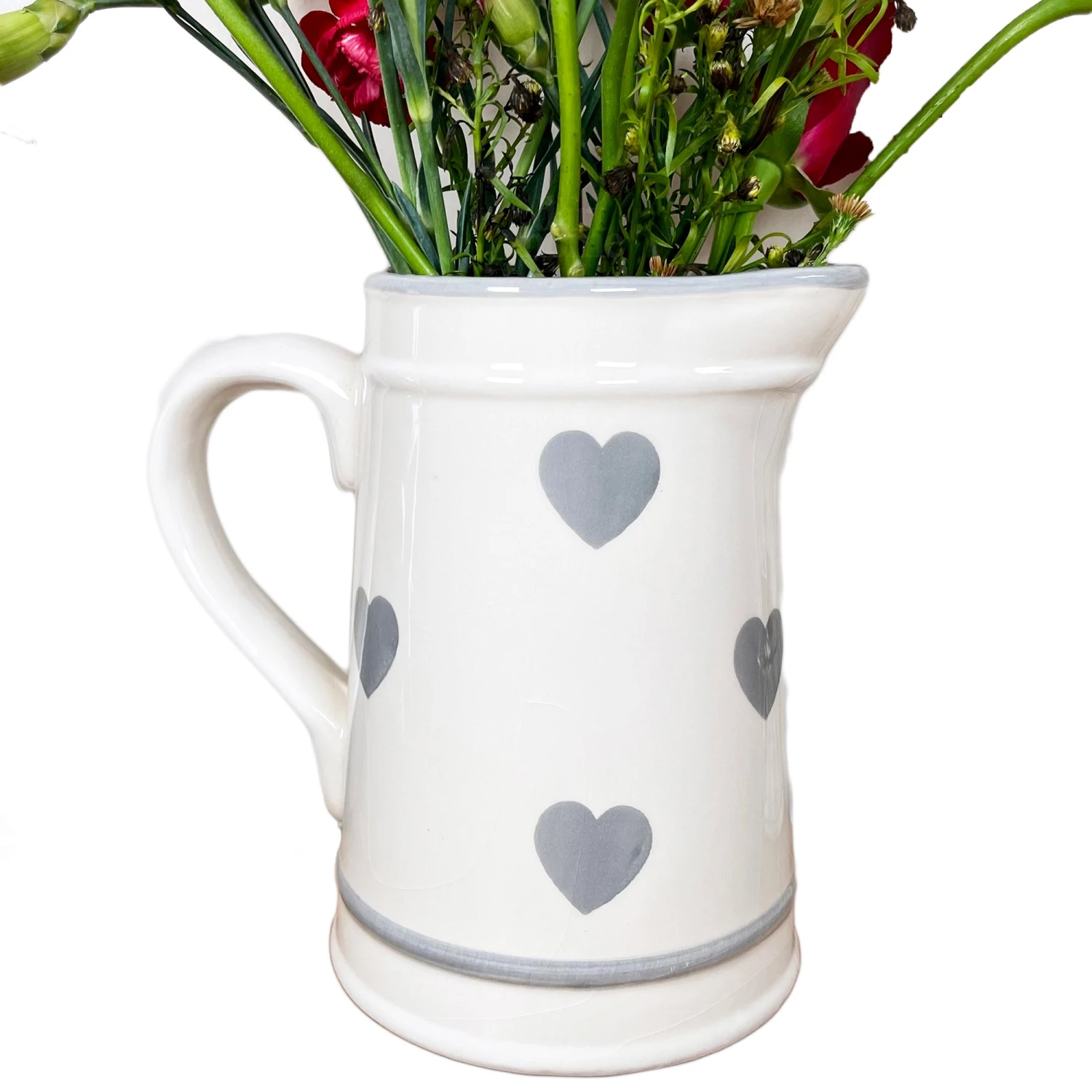 Darthome Limited Faded Grey Love Heart Jug Vase 6 Darthome Limited Faded Grey Love Heart Jug Vase - Image 6
