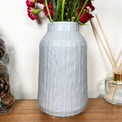Darthome Limited Striped Pastel Grey Vase 8 Darthome Limited Striped Pastel Grey Vase -Decor Garden Shop IMG E6156