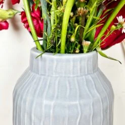 Darthome Limited Striped Pastel Grey Vase 7 Darthome Limited Striped Pastel Grey Vase -Decor Garden Shop IMG E6157