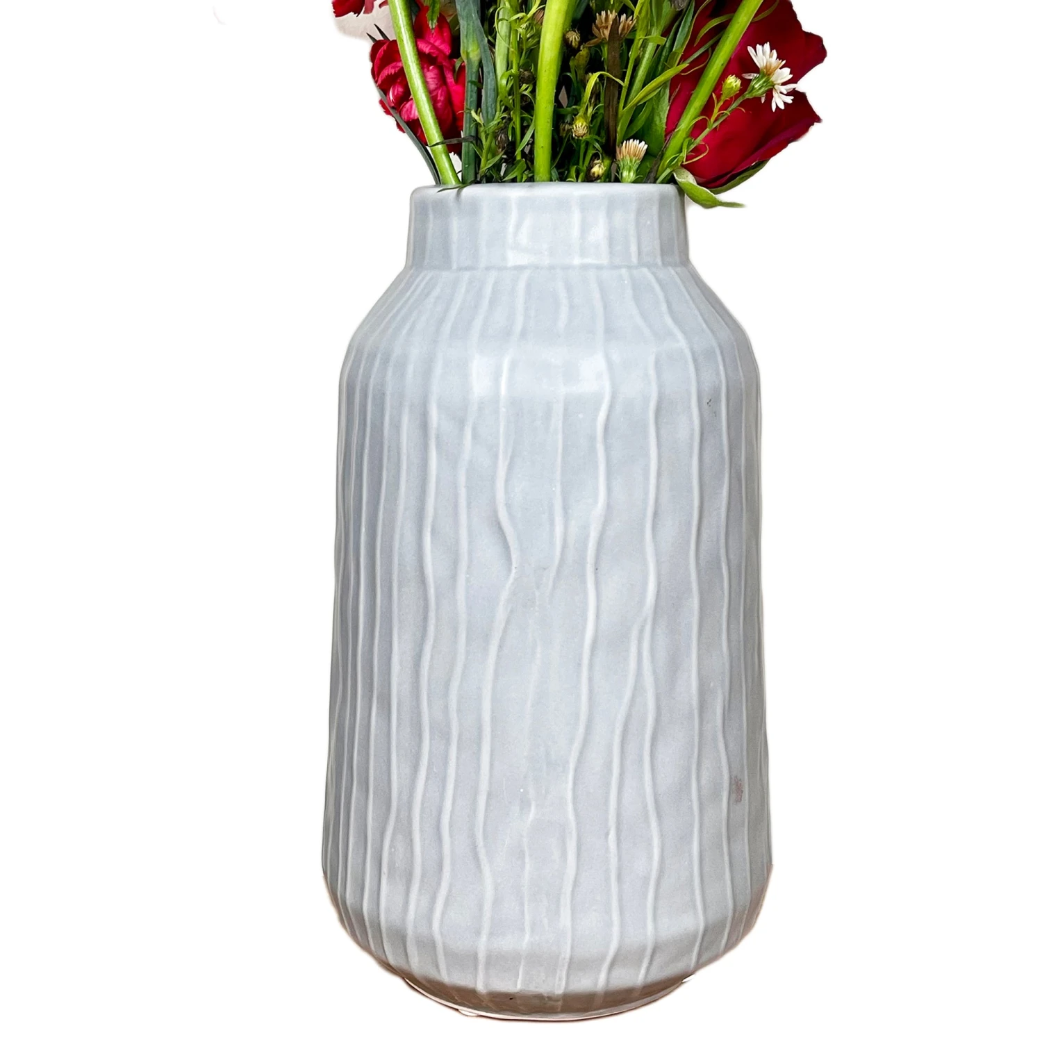 Darthome Limited Striped Pastel Grey Vase 5 Darthome Limited Striped Pastel Grey Vase - Image 5
