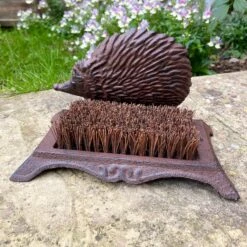 Darthome Limited Cast Iron Hedgehog Boot Brush Scraper