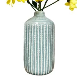Darthome Limited Glazed Ceramic Indented Bottle Vase 9 Darthome Limited Glazed Ceramic Indented Bottle Vase -Decor Garden Shop IMG E6183copy
