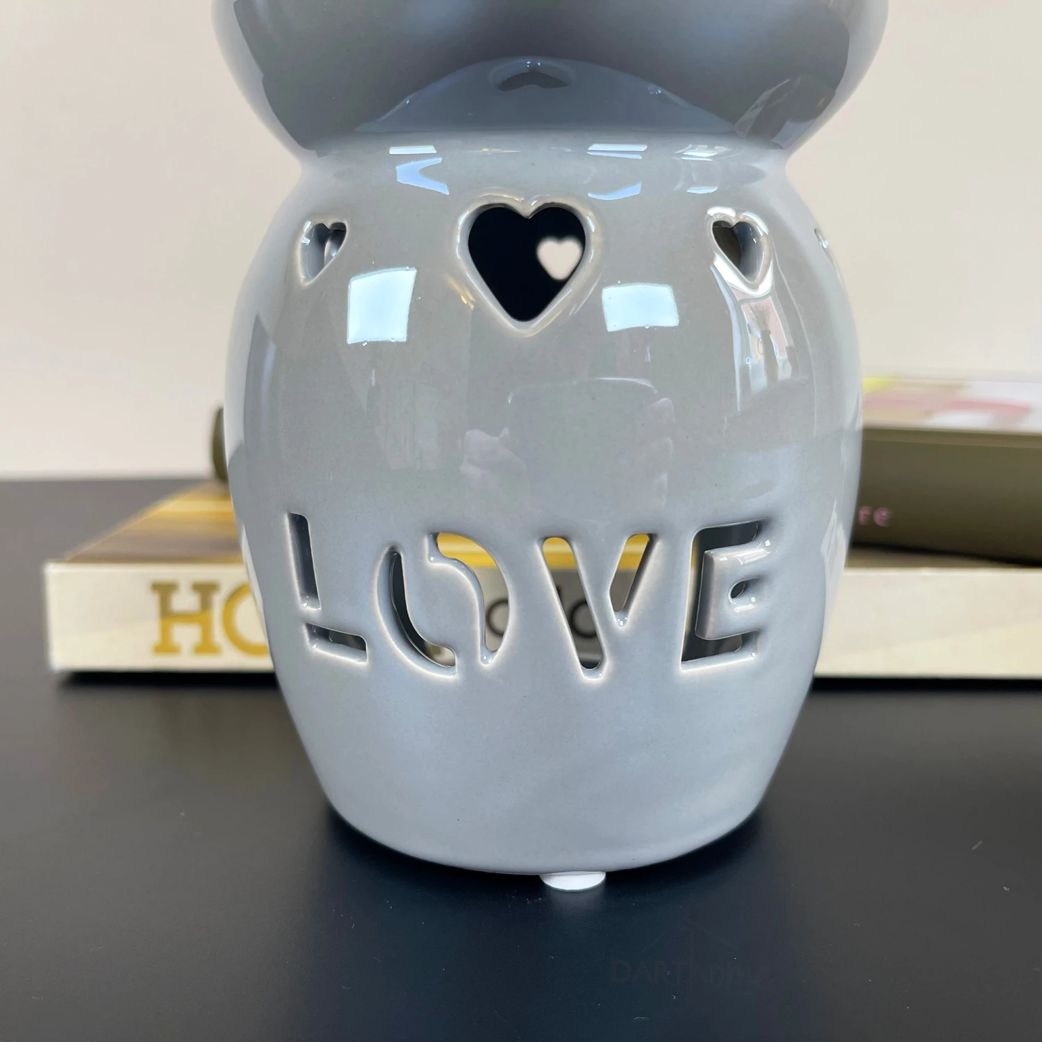 Darthome Limited Love Stensil Grey Wax Melt Burner 2 Darthome Limited Love Stensil Grey Wax Melt Burner - Image 2