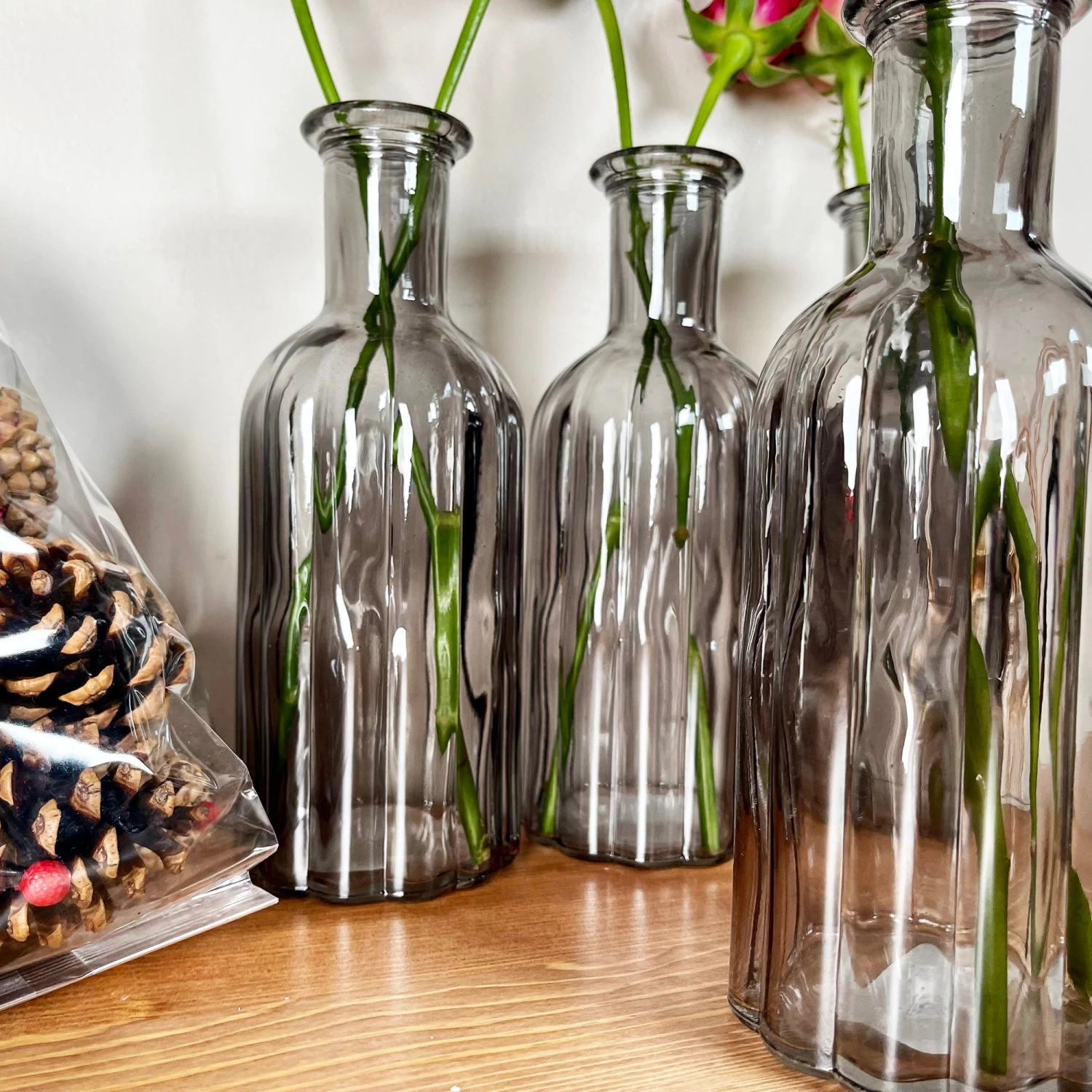 Darthome Limited Set Of 4 Smoky Grey Bottle Vases 8 Darthome Limited Set Of 4 Smoky Grey Bottle Vases - Image 8